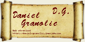 Daniel Granolić vizit kartica